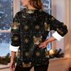 Women's Fashion Casual Long Sleeve Christmas Printed Hooded Sweatshirt