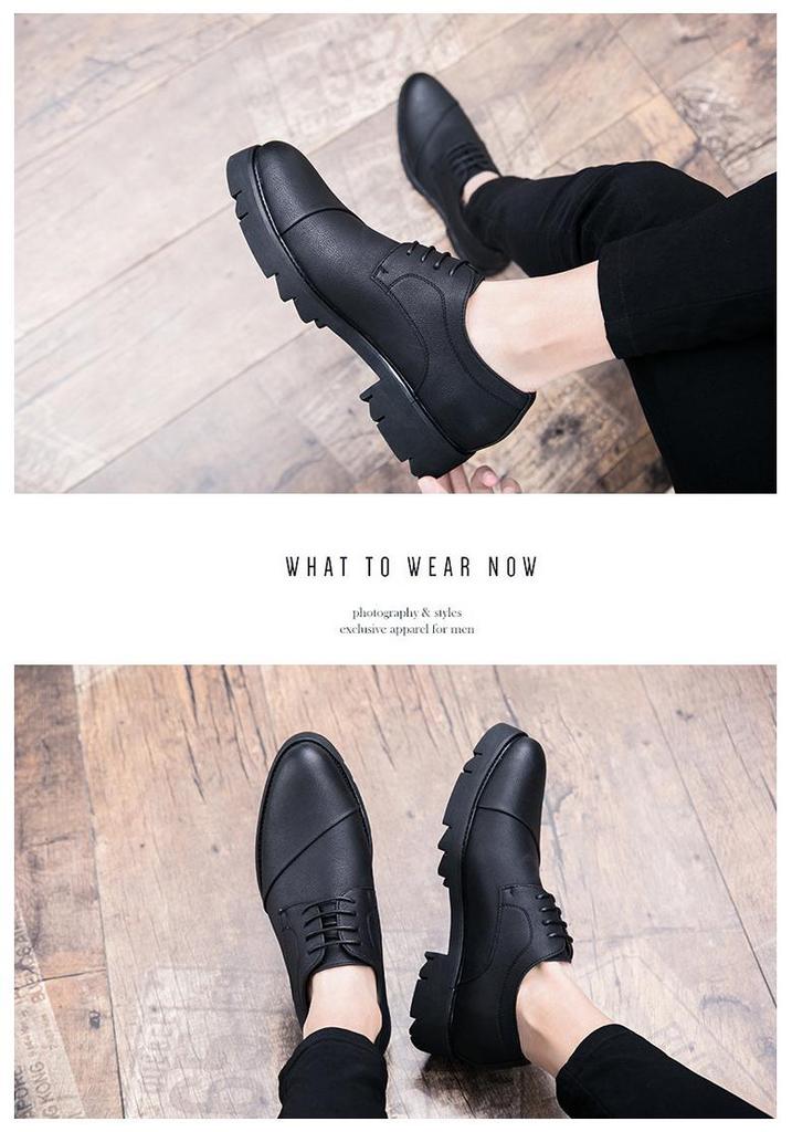 2025 Spring/Autumn Men's Leather Shoes: Trendy, Casual, British-Style Formal Footwear for Weddings and Business