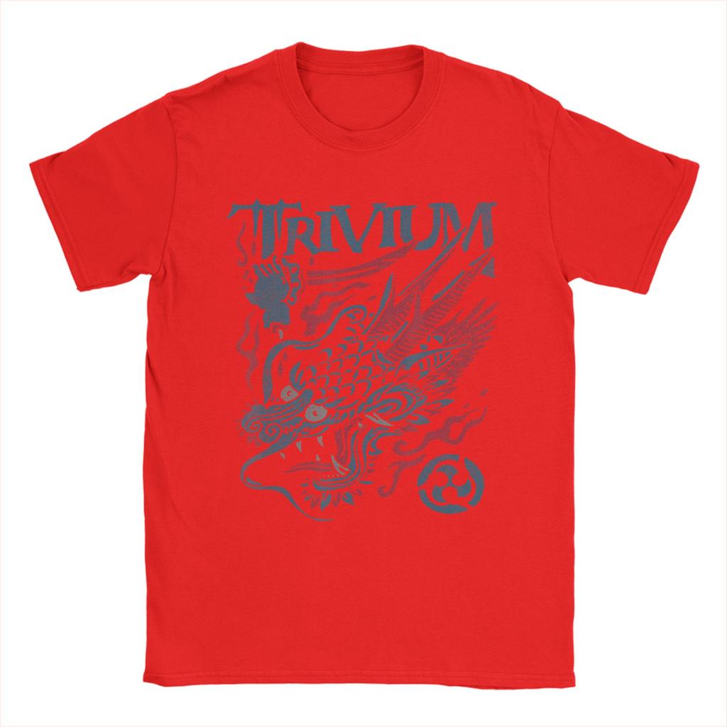 Trivium Screaming Dragon T Shirts Unisexs Cotton Novelty TShirt Crewneck Tees Short Sleeve Tops Summer