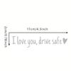 Car Mirror Stickers Car Window Decals For Women I Love You Drive Safe Waterproof Letters Emblem Labels For Window Bumper