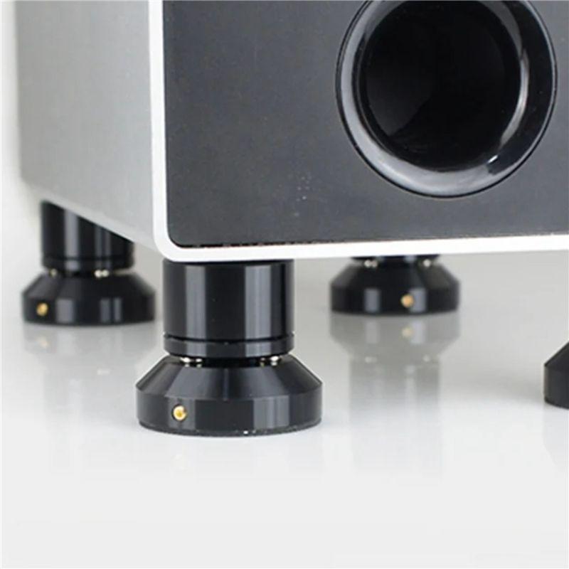 ABWR-12X Speaker Isolation Stand Lead Alloy Adjustable Tray Pad Ball Foot Speaker Stand Isolation Feet Spike Black