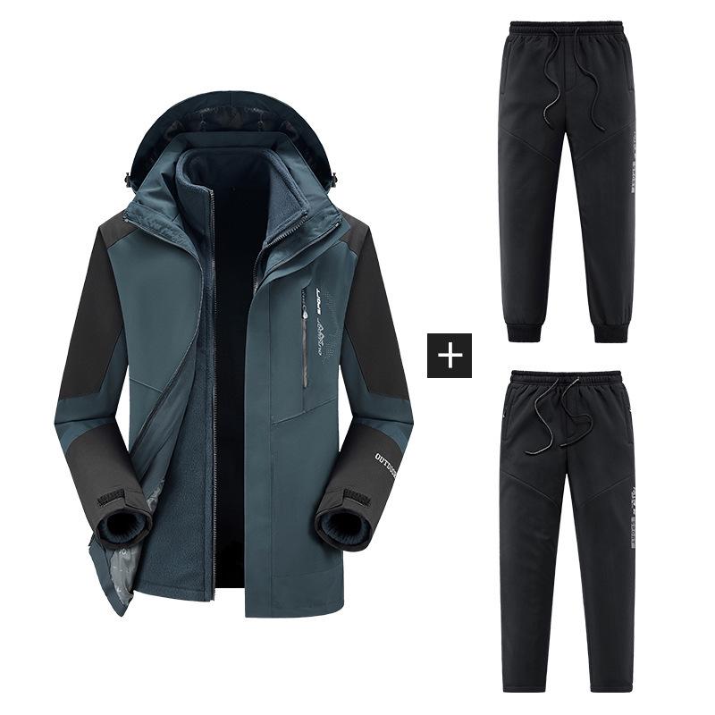 Couple's Ski Set: Men's 3-in-1 Jacket & Women's Plus-Size Waterproof Pants