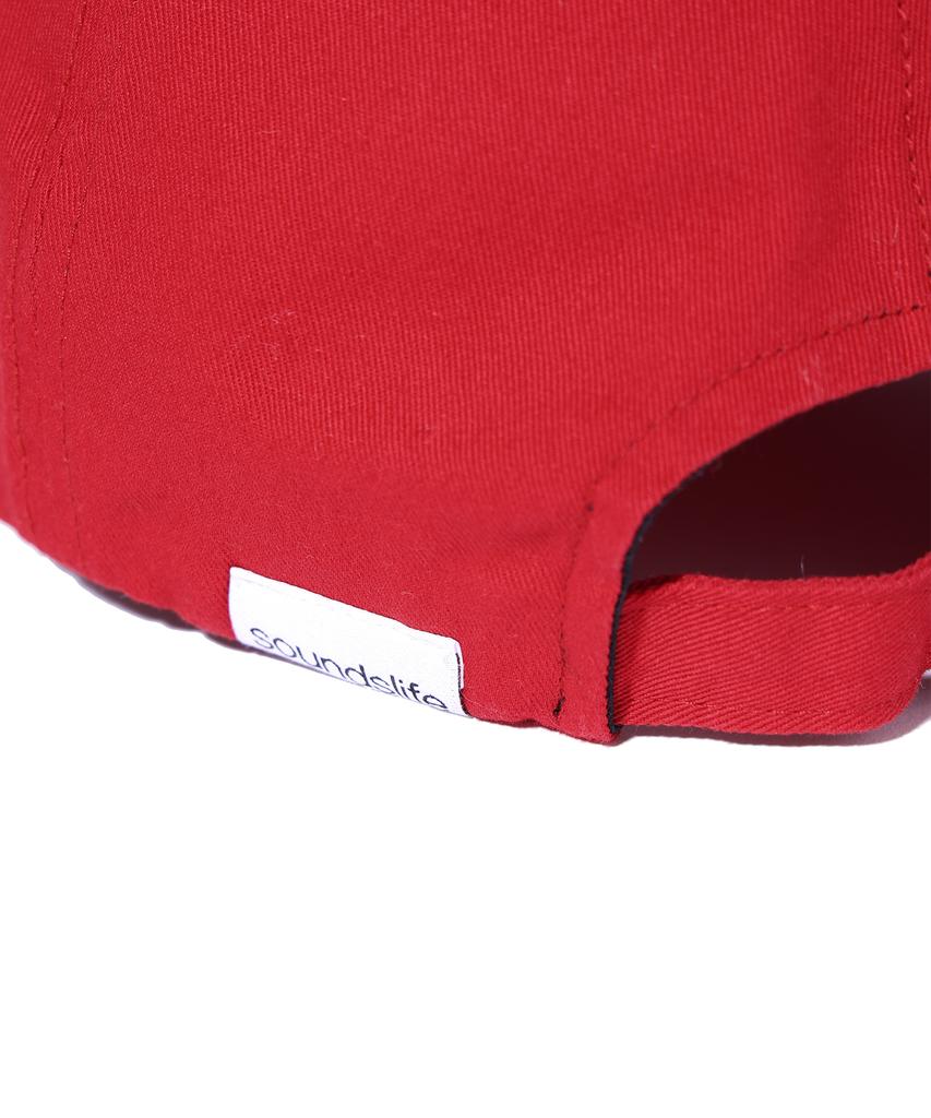 SOUNDSLIFE Vintage Lettering Washing Ball Cap Red