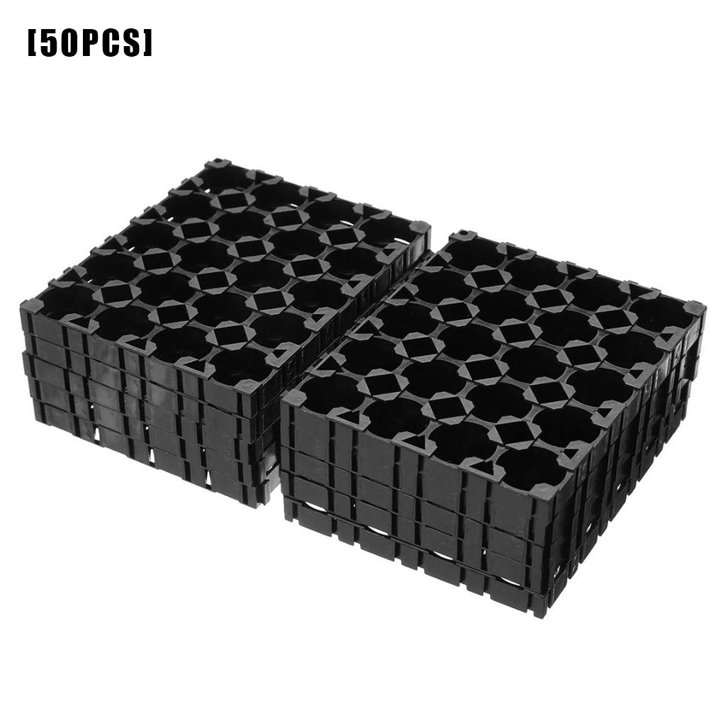 50Pcs Anti Vibration Holder Battery Plastic Holder 4x5 Slots Rechargeable Batteries Stand Rack Storage Bracket