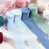10pcs 5M Handmade Frayed Edged Satin Chiffon Silk Ribbon For Wedding Invitation Wrapping Bouquets Birthday Party Decorations Gifts