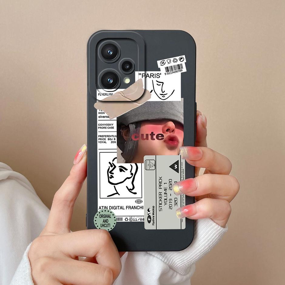 For OPPO Realme 9 Pro Plus 5G Case Cool Girl Cartoons Liquid Silicone Shell For Realme9 9Pro Plus 5G New Design Shockproof Funda