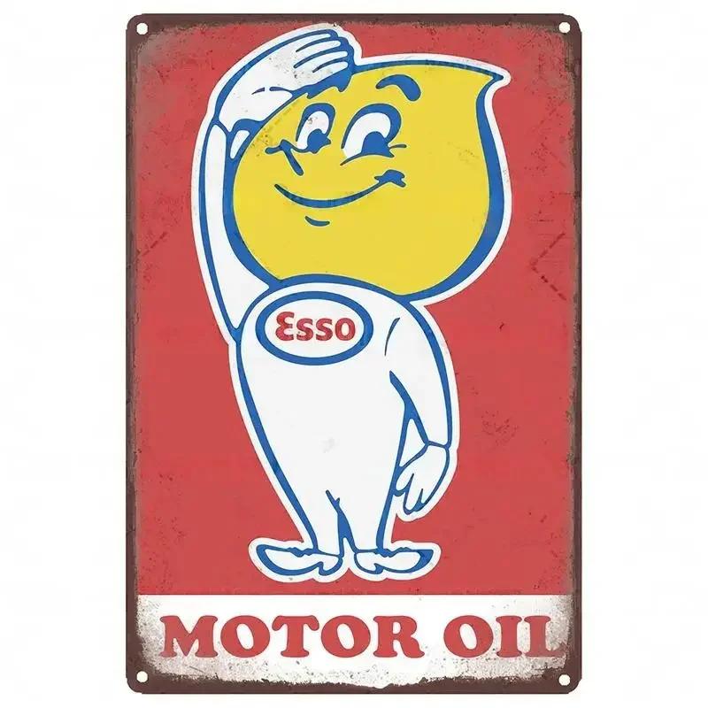 Mike86 ESSO Tiger PIN UP Vintage Metal Tin Signs Man Cave Oil Shop Posters Decoration LTA