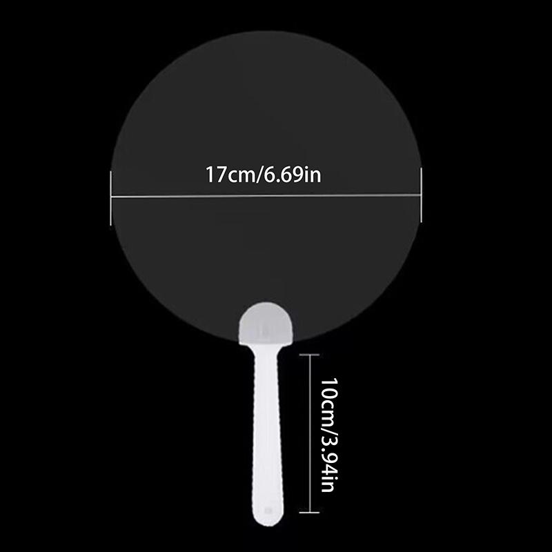 5Pcsmini Transparent Blank Fan Children Diy Blank Hand Fan Stage Performance Hand Fan Decor For Diy Craft Make Hand Graffiti Fan