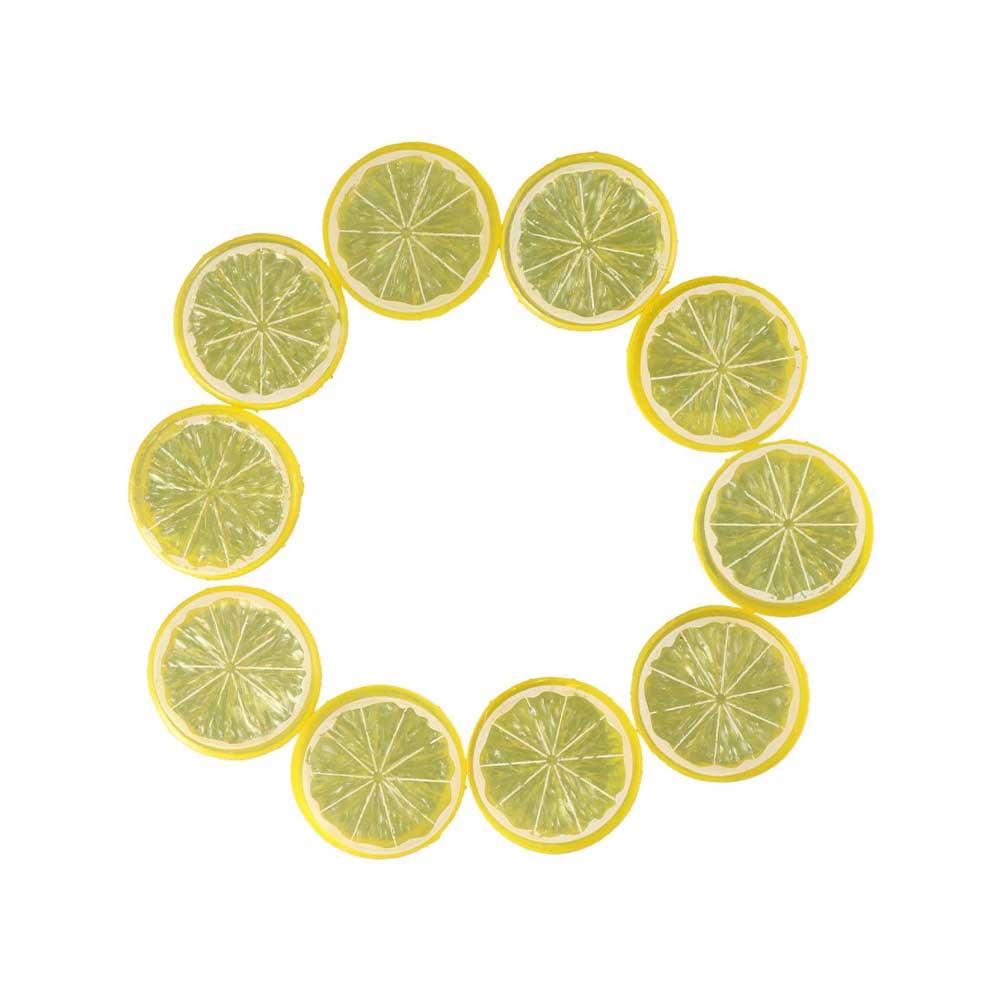 Props Home  Cognitive  Fake Lemon Block Fake Limes Chips Kitchen Decor Simulation Fruit Artificial Lemon Slice
