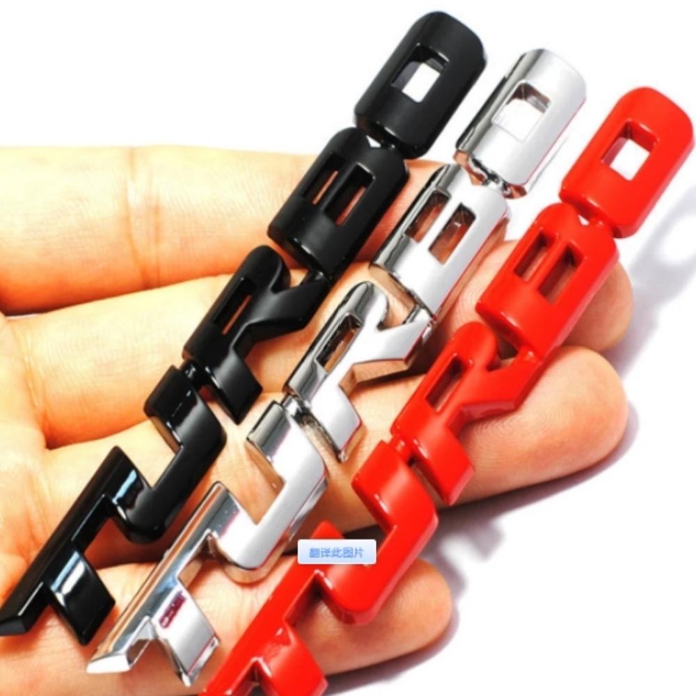 9.7*1.1 cm Car Turbo Boost Loading Boosting 3D Metal Chrome Zinc Alloy 3D Emblem Badge Sticker