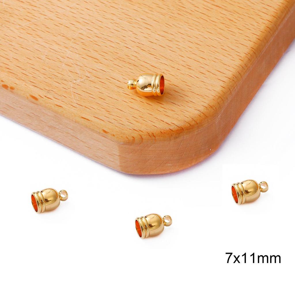 4Pcs Copper Tassel Hat Cap Charm Pendant for DIY Jewelry Making