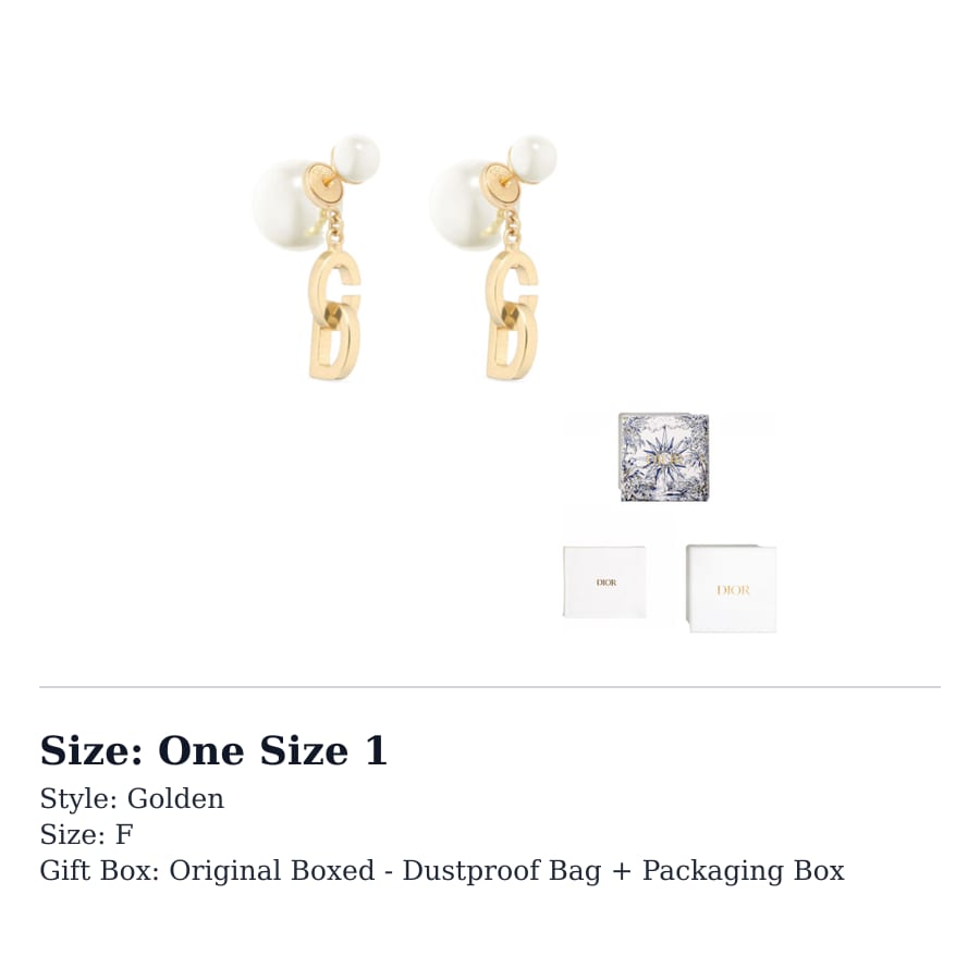 Dior Resin, Metal Earrings Women's Gold E3074WOMRS