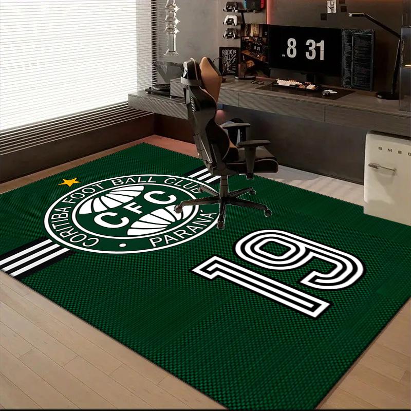 Cori-tiba Football Club Crest Printed Office Carpet Chair Cushion  Entryway Rug, Rugs for Living Room, Bedroom Christmas gifts