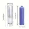 Sharp Tip Striped Cylindrical PC Candle Molds Columnar Candle Resin Acrylic Mold DIY Easy Release Aromatherapy Candle Mould Home Decoration Gifts