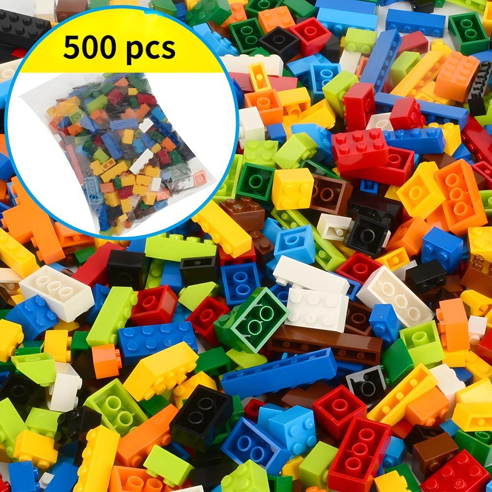 300/500/1000 DIY Kreative Bausteine Großpackung Stadt Klassische Bausteine Zusammengebaut Geburtstagsgeschenk Pädagogisches Spielzeug für Kinder