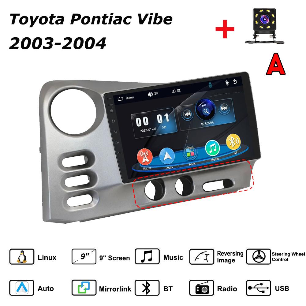 

Car Radio Multimedia MP5 Player Head Unit Stereo BT For Toyota Pontiac Vibe 2002-2007 A серый