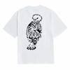 Summer Men's Short-sleeved T-shirt Muscle Breathable Loose Tiger Print Elastic Trendy Brand Running Sports Top Fitness Suit