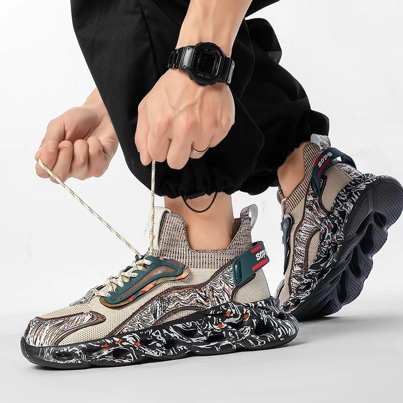 Fashion Shoes Men Sneakers Male Casual Mens Shoes Breathable Luxury Tennis Men's Running High Elastic Soft Sole Outdoor Fitness Shoes