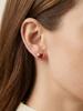 Chic Heart-Shaped Fuchsia Zircon Earrings for Women Girls Love Cubic Zirconia Hoop Earrings Fashion Charm Jewelry Gift