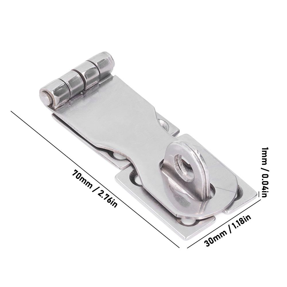 316 Stainless Steel Marine Grade Door Hasp 75x30mm Swivel Hasp Latch Lock with Screws Safety Hasp