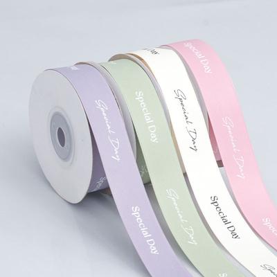 Elegantes Alphabet Doppelseitiges Mattes Polyesterband Mattes Kuchenband Blumenkopfschmuck Handtasche Einfarbiges Band Dekoration Heimdekoration