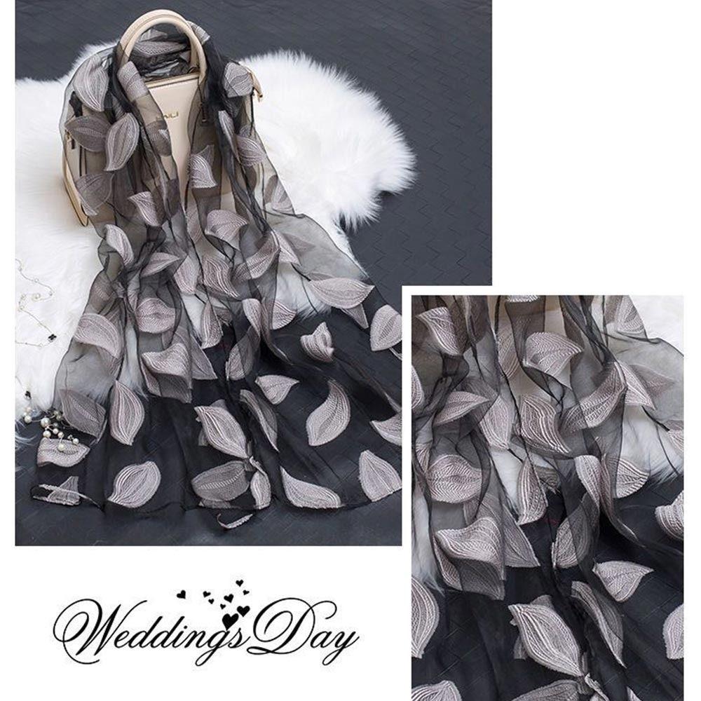 Weiche Schals Organza Gaze Durchsichtiger Wickel Sommer Seidenschal Damen