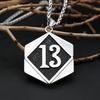 Punk Vintage Lucky Number Pendant Necklaces For Men Women 316L Stainless Steel  Rock Hip Hop Jewelry Gifts Dropshipping