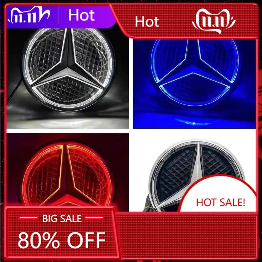 C200 E200 New 2025 For Mercedes Benz Car Front Grilled Star Emblem LED Illuminated Logo White Blue Red Light for Mercedes Benz W