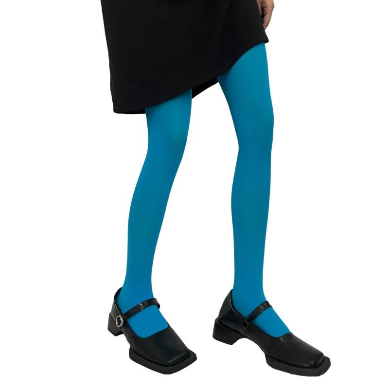 Run Resistant Solid Colored Semi Opaque Footed Tights High Waist Pantyhose Control Top Tights Halloween Cosplay Costume