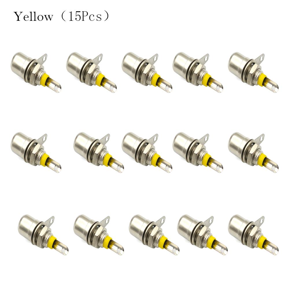 15 Pcs Nickel Plating RCA Panel Mount Connector RCA Panel Mount Audio Socket Plug Connector