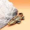 Small Animal Model Antique Brass Figurine Scary Alligator Ornaments  Home Decor