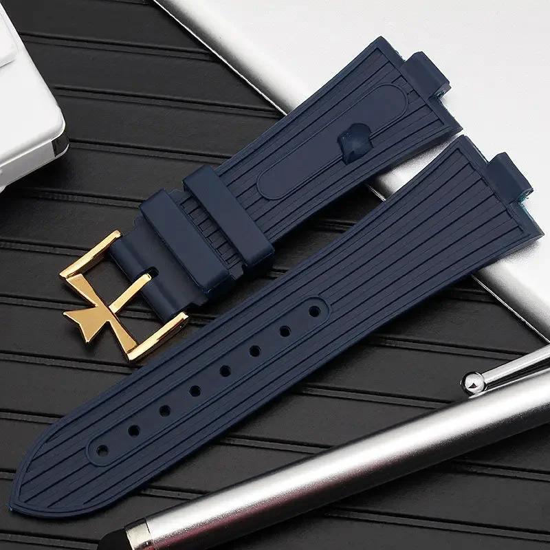Rubber Watch Band For Vacheron Constantin Overseas VC 47450 VC 49020 Wristband 25MM-8MM Men's Luxury Silicone Watch Straps