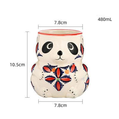 

Ceramic TIKI Mug Wine Glass Funny Hawaii Tropical Cocktail Glass Oak Barrel Hermit Crab Panda Shark Elephant Cup Bar Accessories 501-600ml