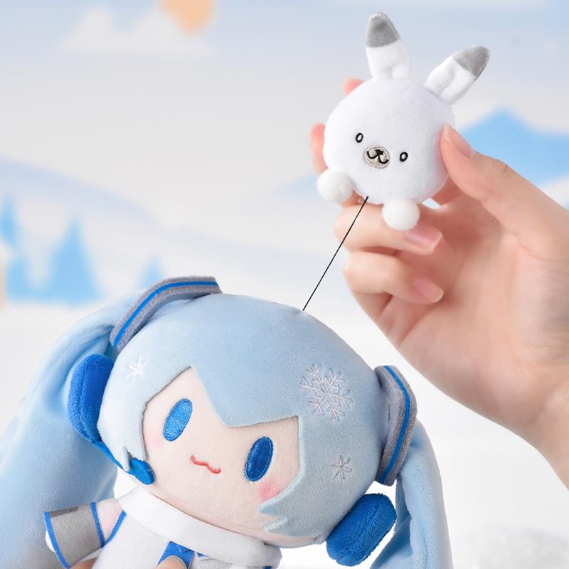 15cm Hatsune Miku Snow Series Plush Doll Kawaii Q Version Plushies Backpacks Toys Action Figures Keychain Bag Pendant Toy Gift