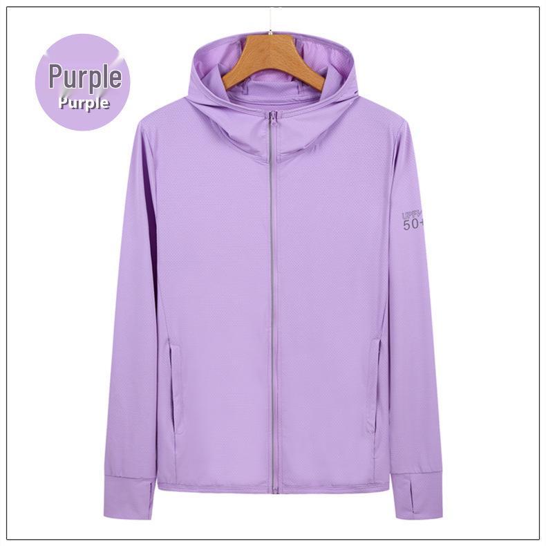 New Summer Breathable Ice Silk Sun Protection Hoodie - Lightweight, Thin, Couples' Outdoor Sunscreen Jacket (Custom Printable)