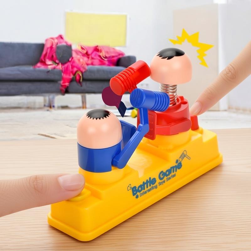 Mini Red Blue Head Tap Twin Toy - Parent Child Finger Attack Defense Interactive Fighting Game Machine For Kids