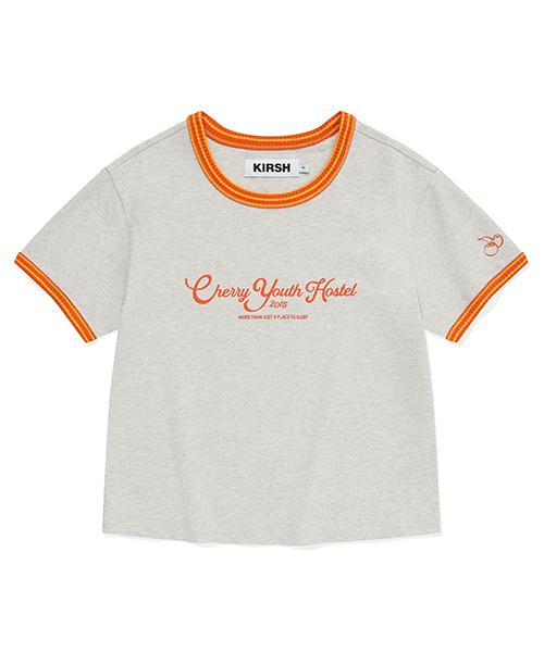 Kirsh Color Combination Crop T-Shirt [Oatmeal] 1