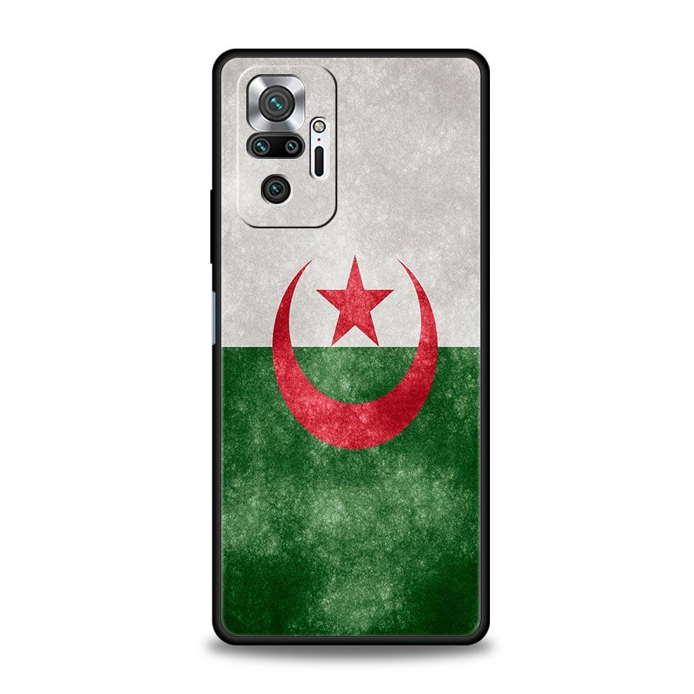 Algeria Flag Phone Case For Xiaomi Redmi Note 14 13 5G 10 11 12 Pro Plus 4G 14C 13C 12C 10C Black Cover