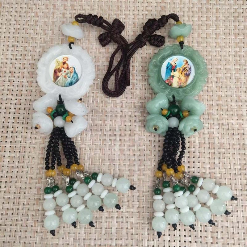 Virgin Mary Pendant Decorative Charm Ornament Crafts Household Decoration for Indoor Outdoor Traveling Car Decoration