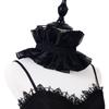 Elastic Ruffle Lace Collar For Women Daily Outfit Renaissances Chokers Neck Shawl Detachable Collar for Halloween Party