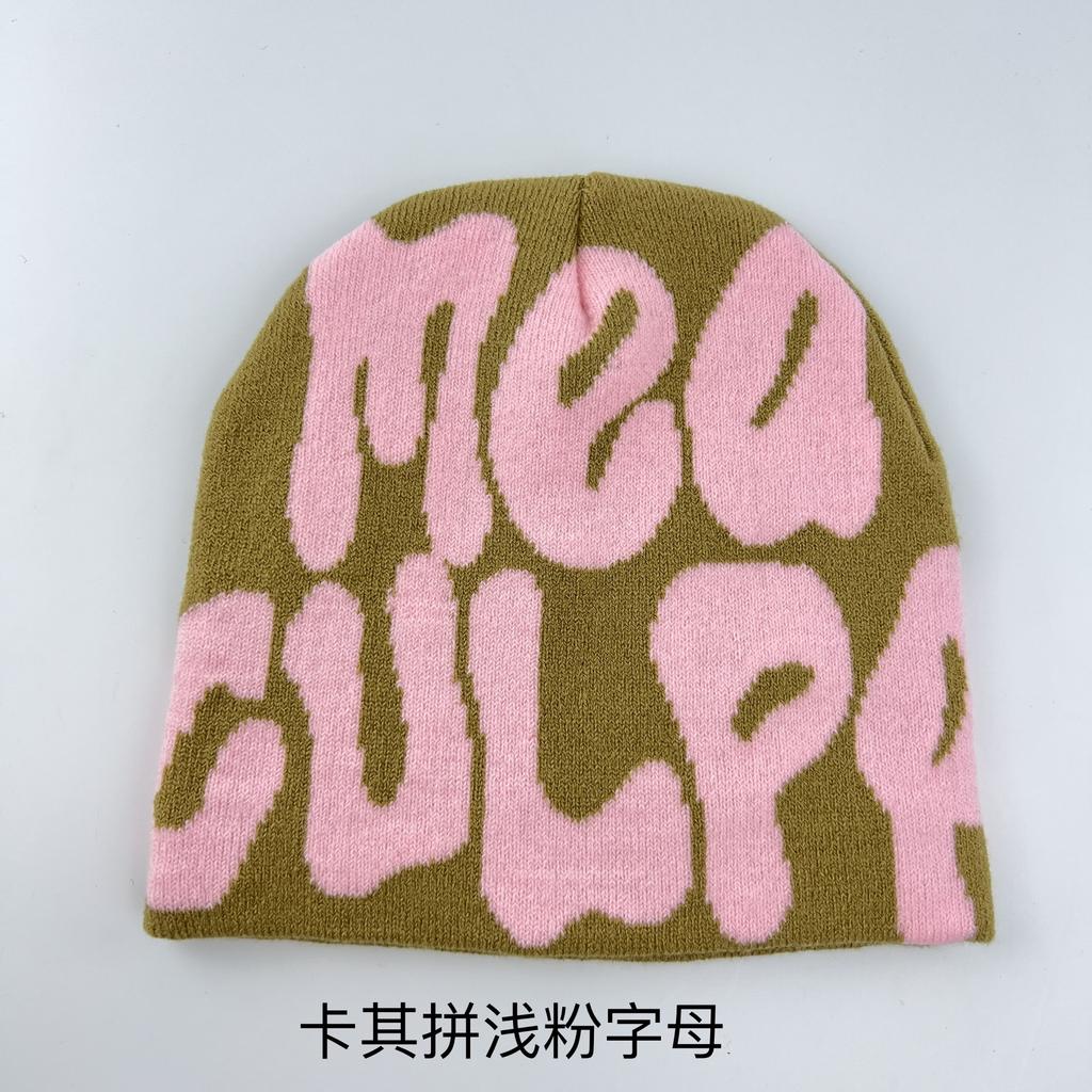 New Fashion Knitted Hat Men's and Women's Street Hip Hop Alphabet Wool Hat Cold Hat Baotou Ins Tide
