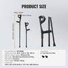 Forearm Crutches 10-Level Height Adjustable Walking Crutches 1 Pair 350LBS