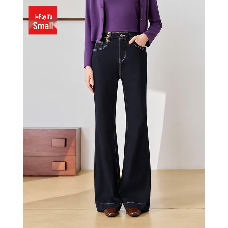 IEF Women s Petite Loose Slimming Denim Wide-Leg Pants XL