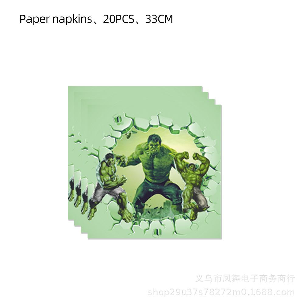 Hulk The Hulk Birthday Party Decoration Cupboard Flag Balloon Cake Flag Tablecloth Set