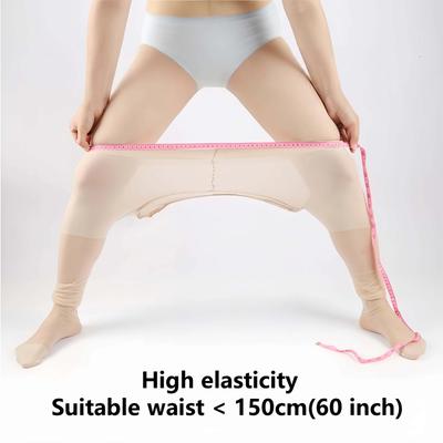 Medias para Mujer Tallas Grandes Talla Grande 3XL Transparentes Elásticas Adelgazantes Pantimedias Control Abdomen Cintura Alta Medias Sexy Pantimedias