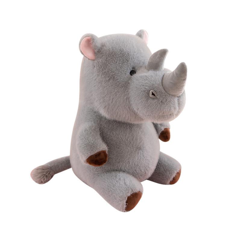

Plush Rhino Toy Animal Doll Gift For Kids Sleep Comforters For Children 25cm