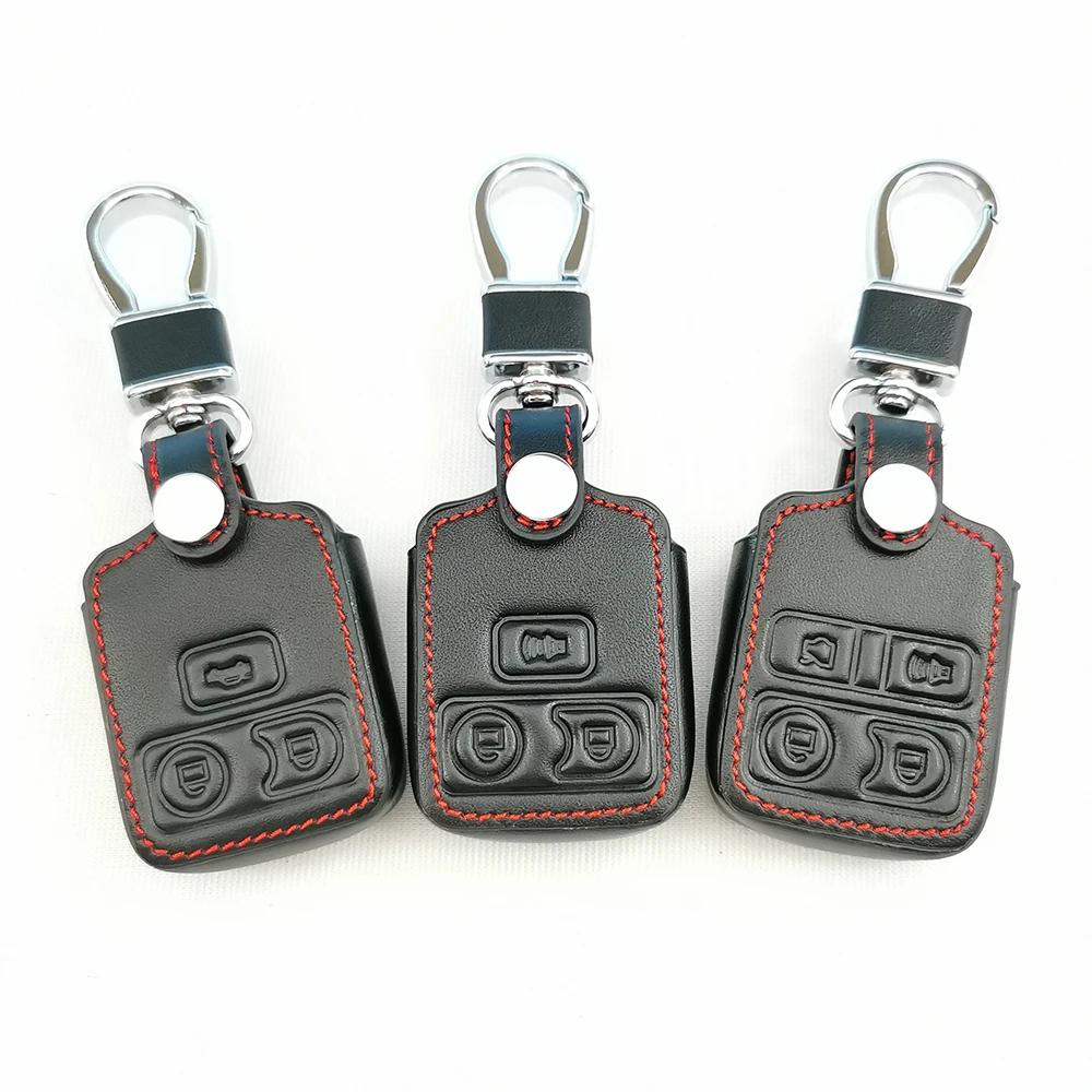 3/4 Buttons Leather Car Remote Key Case Cover For Ford Focus Complete Escape Explorer Mustang Thunderbird Lincoln Transit Town