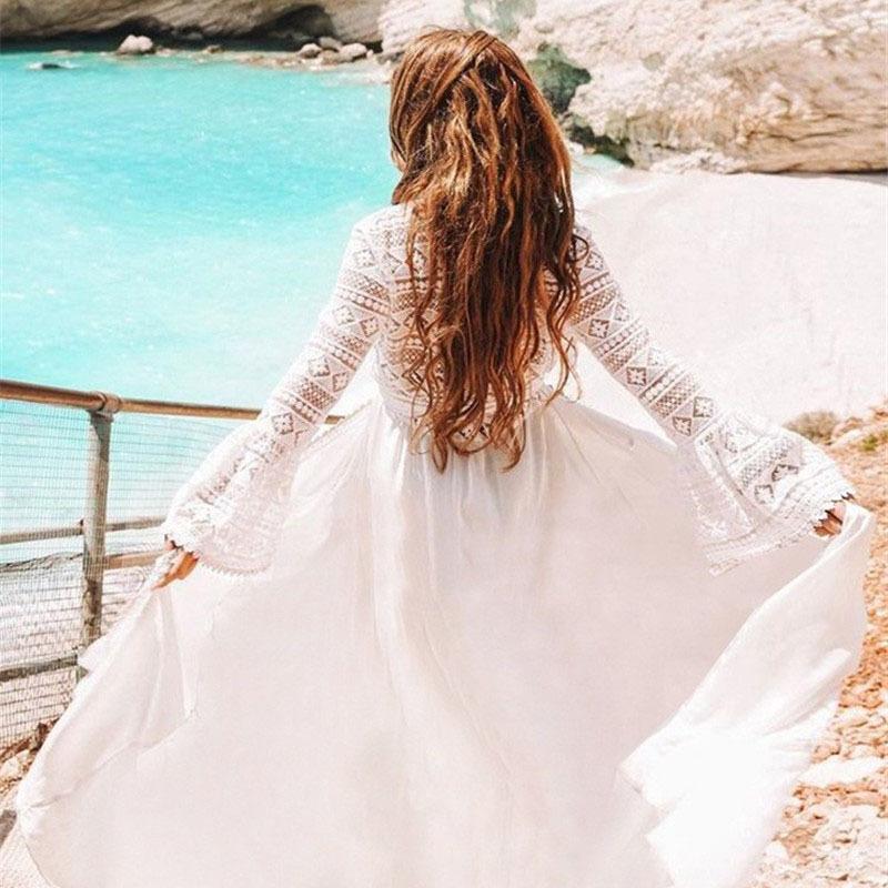 Plus Size Summer Women's Beach Cover Up Sexy Cardigan Loose Holiday Sunscreen Bikini Cover Up