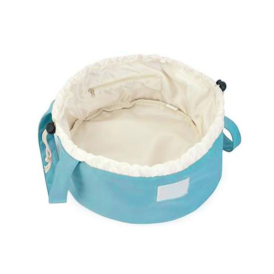 

Cosmetic Bag with Inner Zipper Pocket Padding Lining Large Capacity Drawstring Fasten Closure Water-Repellent Makeup Brush Lipstick Stoarge синий