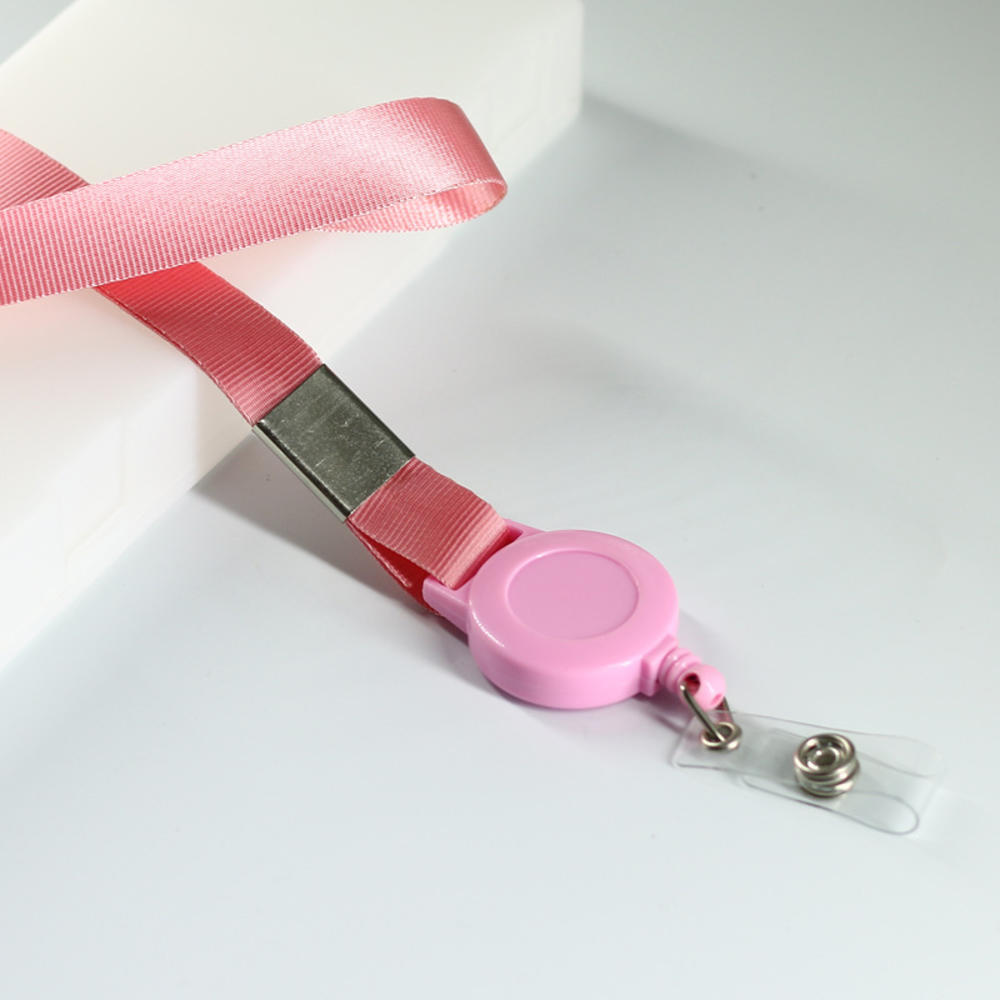 Badges Holder Retractable Lanyard Id Lanyard Name Tag Card Badge Holder Reels Chain Clips Hanging Rope Keychain Necklace Strap